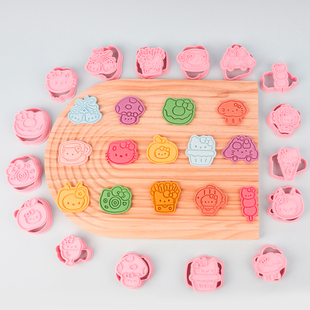 卡通KT猫系列仿真饼干模具hellokitty曲奇diy按压式切模烘焙工具