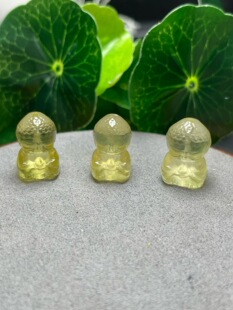 天然黄水晶小象宝宝佛手工DIY手链项链耳环吊坠串链水晶配件饰品