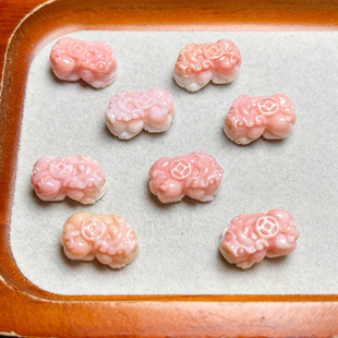 天然女王贝貔貅雕刻件手工DIY手链项链吊坠滴溜串链贝壳配件饰品