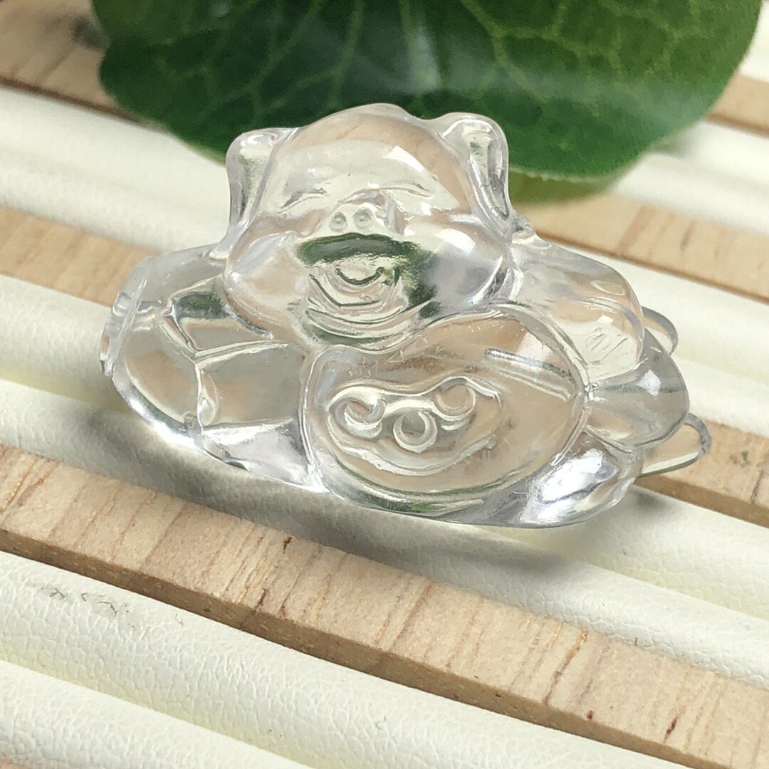 天然白水晶发财猪手工diy把玩j手链项链车挂钥匙扣流苏饰品配饰
