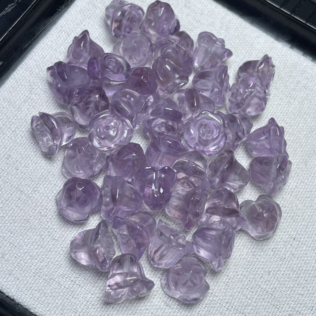 天然紫水晶立体玫瑰花手工DIY手链项链吊坠车挂钥匙扣散珠配饰,饰品/流行首饰/时尚饰品新,DIY配件,淘宝优惠券,粉丝福利购,淘宝优惠卷