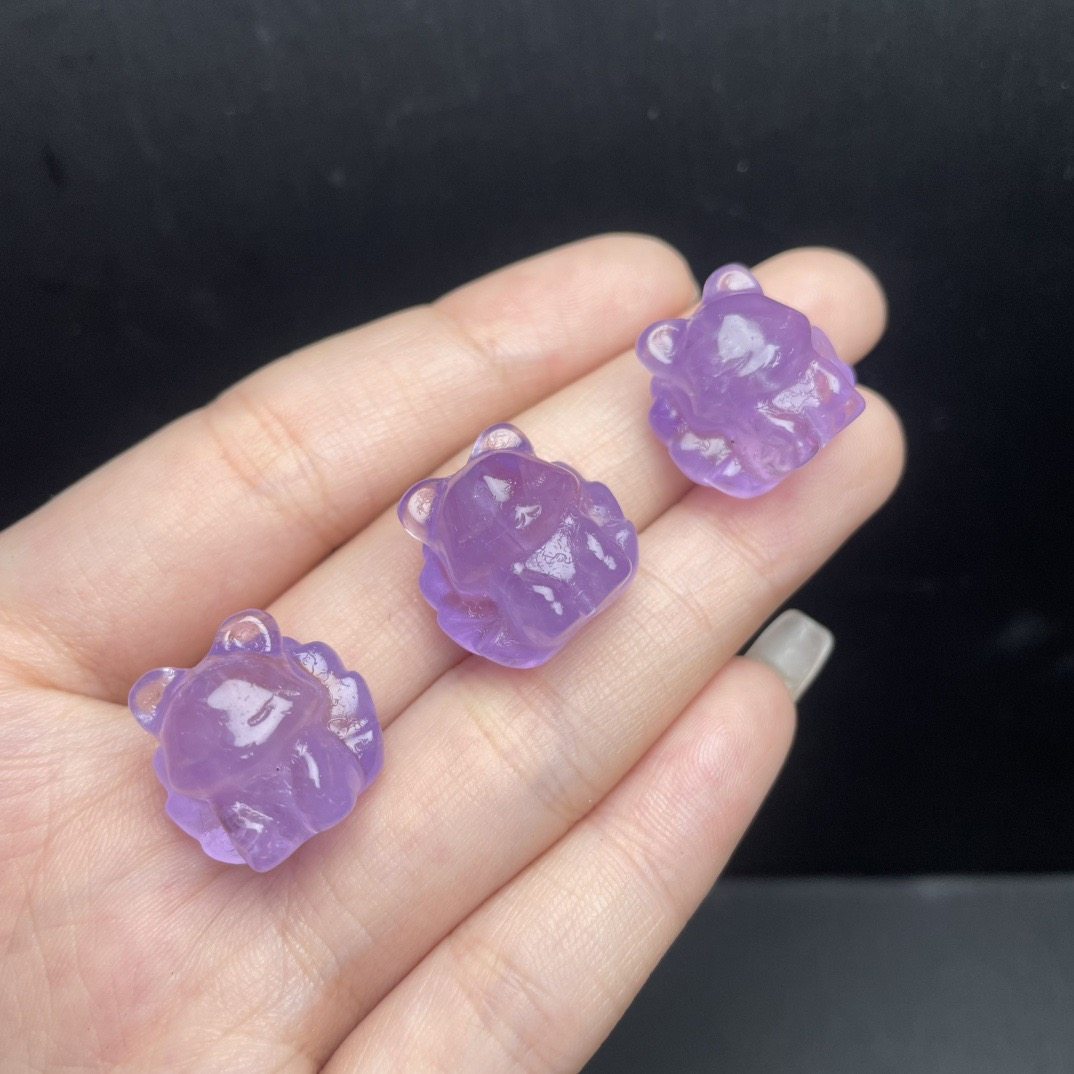 天然紫水晶薰衣草九尾狐雕刻手工DIY手链项链吊坠车挂钥匙扣水晶,饰品/流行首饰/时尚饰品新,DIY配件,淘宝优惠券,粉丝福利购,淘宝优惠卷