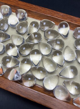 天然白水晶水滴雕刻件手工DIY手链耳坠项链串链水晶配件饰品