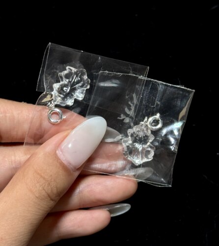 天然白水晶金鱼滴溜雕刻件手工DIY手链项链串链滴溜配饰配件挂件
