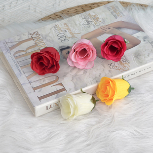 假花绢花婚庆布置装 满10朵 包邮 空心玫瑰花蕾 居家摆设 饰
