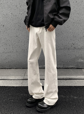 2025 秋季新款 白底微喇弹力白色牛仔裤M-5XL GK251035