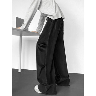 K872 B315 2025秋冬新款 保暖灯芯绒宽松直筒休闲伞兵裤