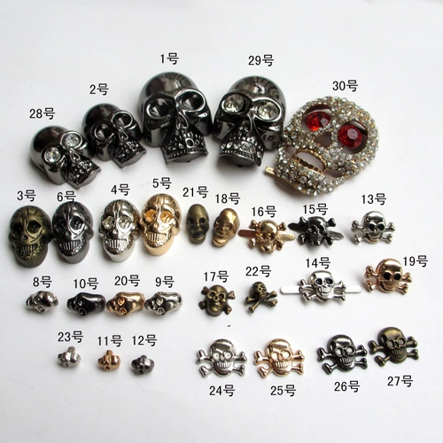 DIY SKULL WINT Сплав сплав заклепки, рок -металлическая призрачная зажим