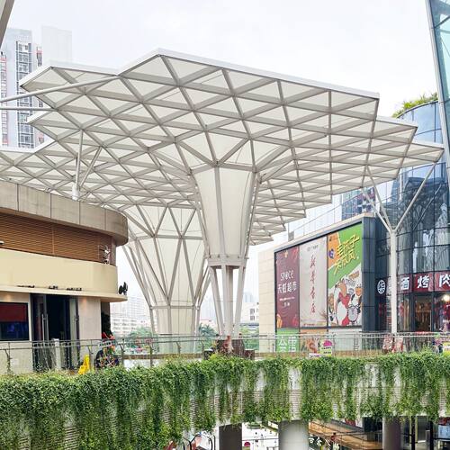钢结构帐篷ETFE膜材气枕天幕大型商场体育馆展览中心钢结构观景棚
