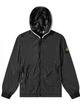 Stone Island石头岛 NYLON-TC 尼龙拼接冲锋衣 黑色