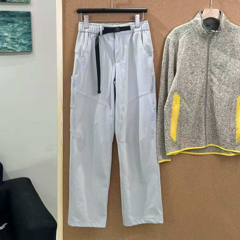 户外运动风软壳冲锋裤男女同款直筒立体剪裁多功能休闲加厚裤子
