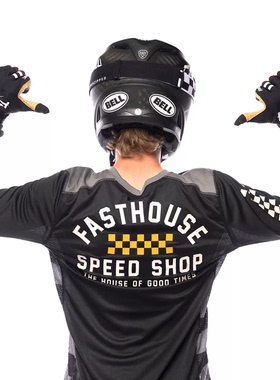 2025新款FASTHOUSE骑行服速降服长袖速干衣MTB自行车山地越野上衣