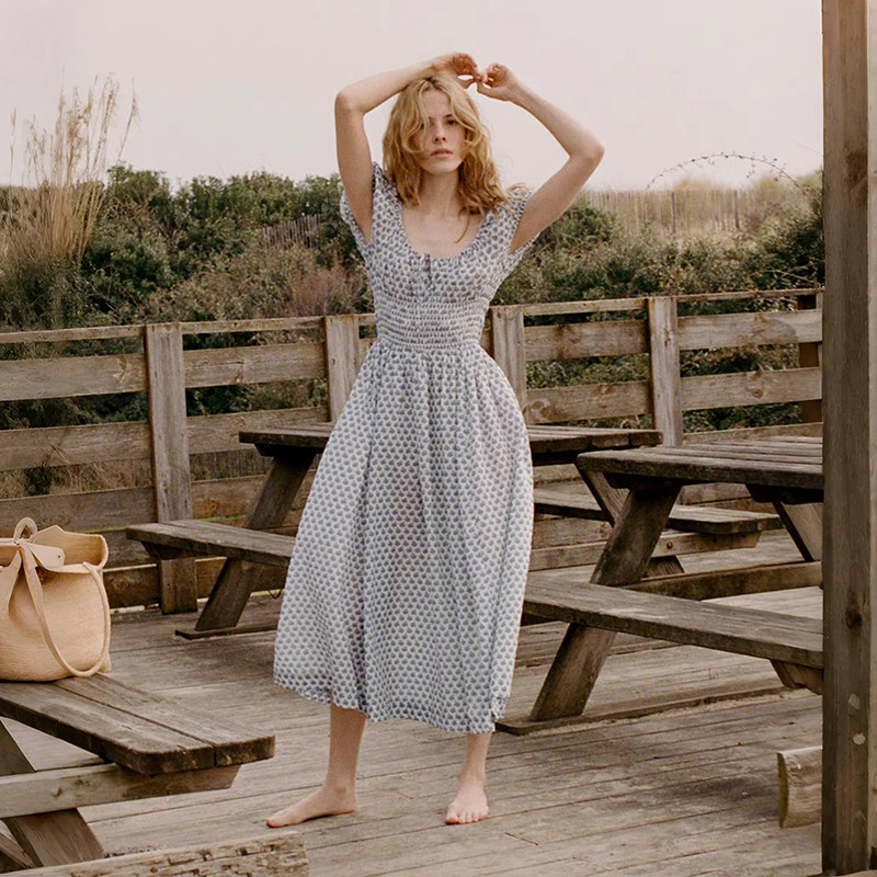 亏清  美式小众 25春夏大圆领系带田园风碎花上衣打缆收腰连衣裙,女装/女士精品,衬衫,淘宝优惠券,粉丝福利购,淘宝优惠卷