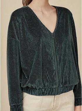 DPH 特价清仓 女士套装简单别致绿色休闲外套/百褶裙