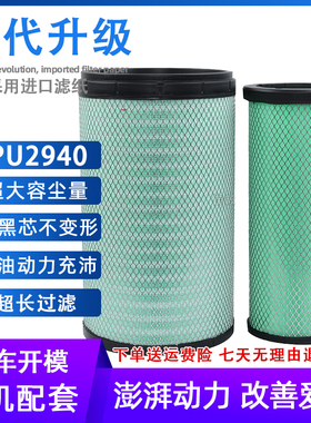 K2940凹口空气滤芯新东风天龙旗舰空滤PU2940空气滤清器空气格