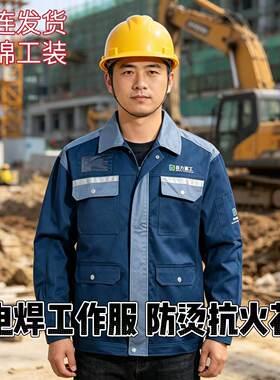 恒力重工工作服耐磨防烫抗火花四季工装电焊劳保工装新款厂服耐磨