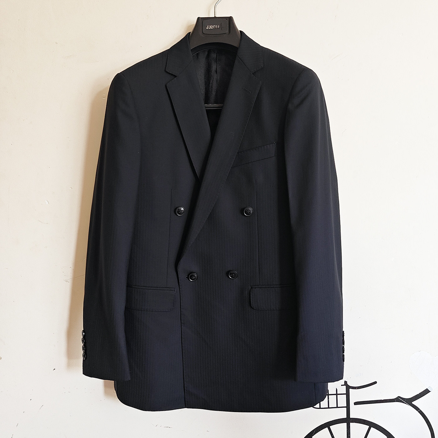 【吉家175A】精纺抗皱毛料男士双排扣便西外套羊毛套装西服上衣