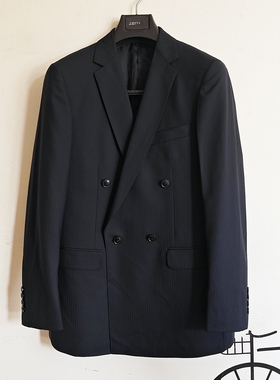 【吉家175A】精纺抗皱毛料男士双排扣便西外套羊毛套装西服上衣