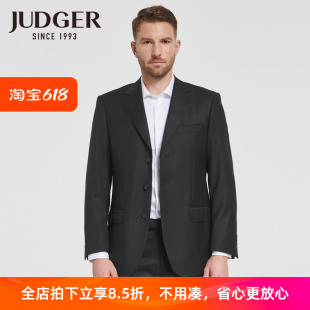 抗皱中年商务男单西 纯黑色套装 纯羊毛西服 西装 JUDGER 庄吉正装