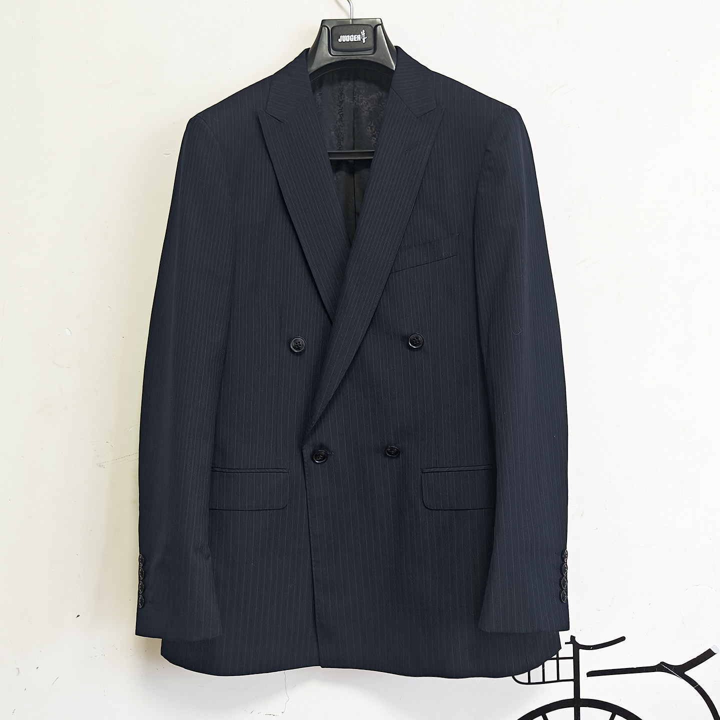 【吉家175A】精纺抗皱毛料男士双排扣便西外套羊毛套装西服上衣