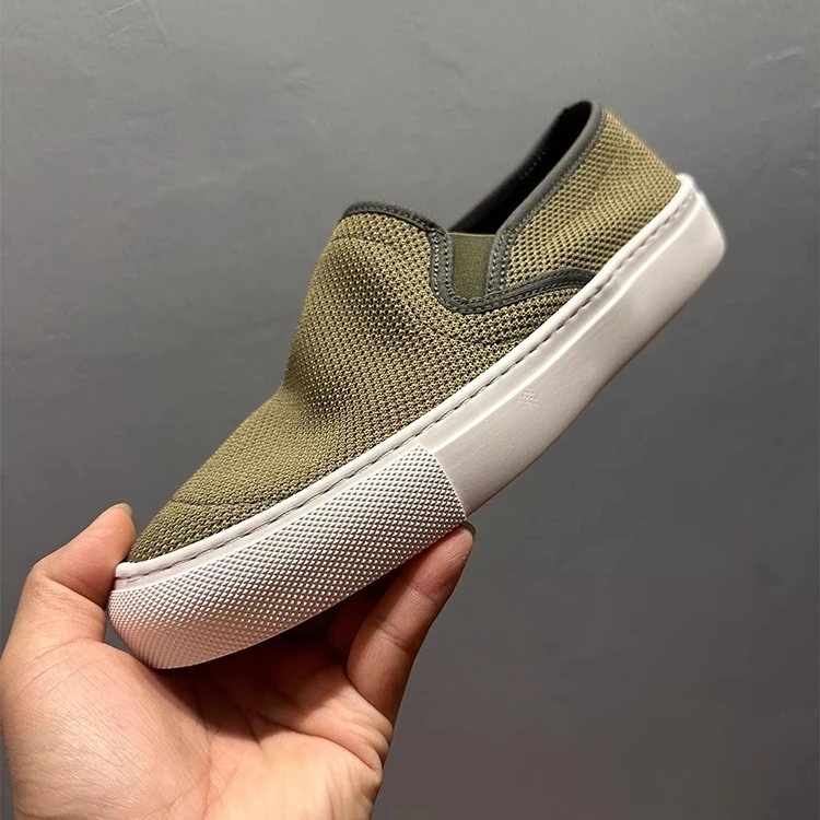 帕达索新款时尚潮流一脚蹬懒人鞋轻便休闲鞋百搭透气飞织鞋240706