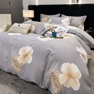 加厚被套单件纯棉100全棉磨毛被罩200x230双人秋冬季 简约学生宿舍