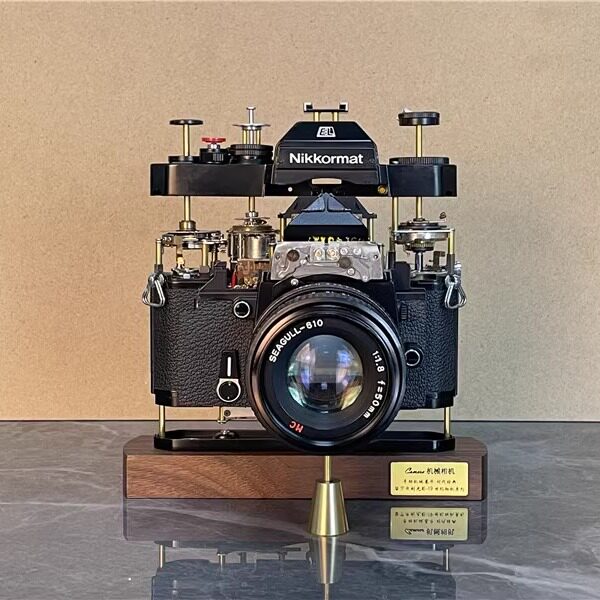 空间爆炸相机尼康真机拆解相机/别墅摆件老工匠手工艺品/立体古董