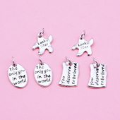 LUCKY幸运吊坠 配件 DIY手链项链挂坠配饰 时尚 S925纯银韩版