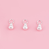 S925纯银精致拉丝迷你实心葫芦吊坠手链串珠编绳手链挂件diy提溜