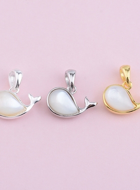 diy纯银珍珠挂件项链吊坠