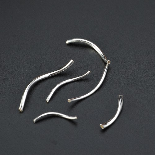 s925纯银s管配件光面配饰DIY手链