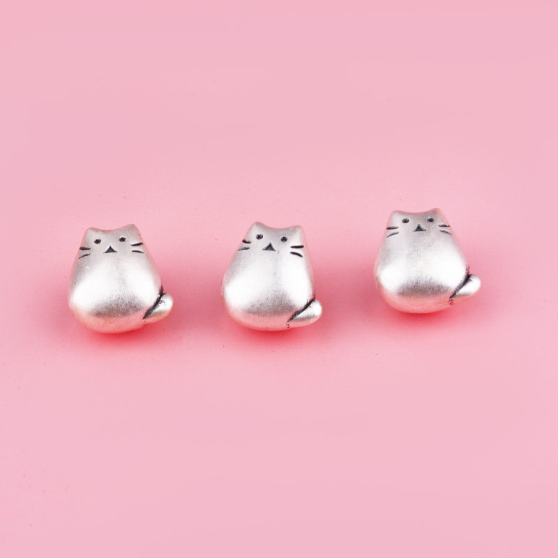 招财猫龙猫隔珠足银999纯银3D硬银DIY水晶文玩手链手串编绳配件,饰品/流行首饰/时尚饰品新,其他DIY饰品配件,淘宝优惠券,粉丝福利购,淘宝优惠卷