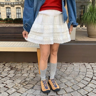 one seven法式甜美半身裙女2026春夏高腰A字短裙层层蛋糕裙蓬蓬裙