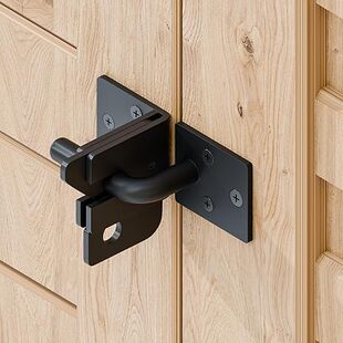 用于木栅栏的自动门锁自锁门锁用于木栅栏门的重力杠杆门锁黑色