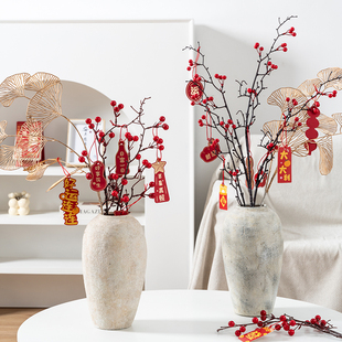 简约现代复古客厅水培插花装 饰怀旧家用卧室客厅电视柜桌面摆件