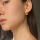 LHWindsor温莎珠宝柠檬耳环女气质复古秋冬高级感黄色方糖耳钉