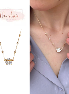 LHWindsor圆冰竹节项链小众高级