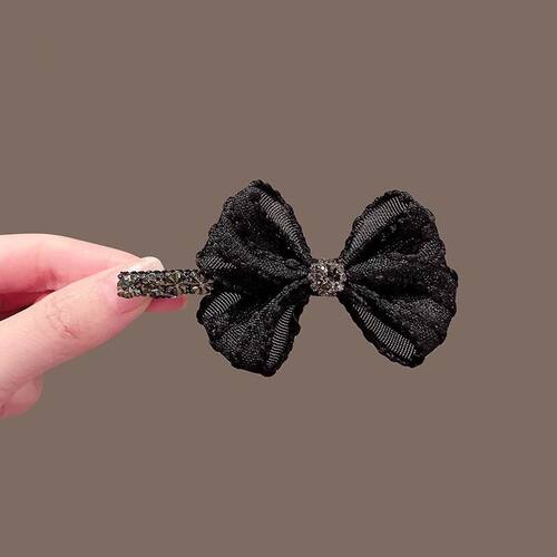 2025新款小香风蝴蝶结法式气质发夹高级感一字夹鸭嘴夹女