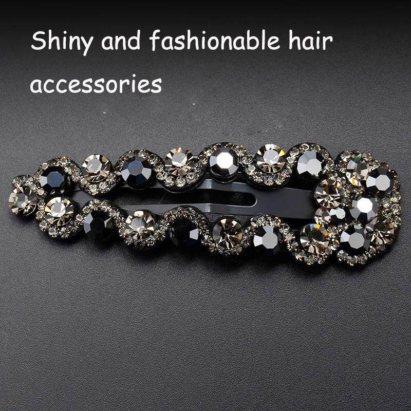 水钻轻奢高级感发夹闪亮镶钻碎发夹刘海夹侧边夹BB夹女士发饰