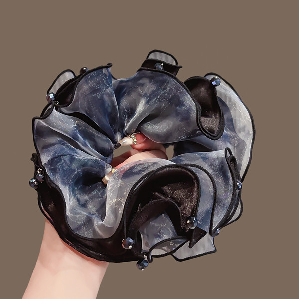 高级感网纱晕染水晶肥肠圈女2025新款丸子头扎发皮筋耐用头绳发圈,饰品/流行首饰/时尚饰品新,发饰,淘宝优惠券,粉丝福利购,淘宝优惠卷