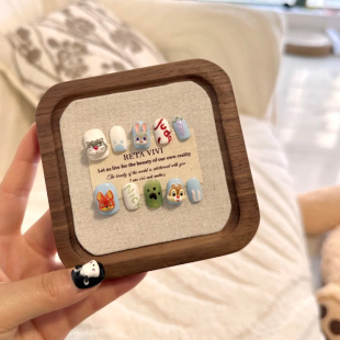 穿戴甲韩系ins卡通疯狂动物城可爱黄黑显白穿戴甲短款 学生党儿童