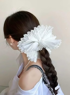 野草莓/梦中芭蕾 balletcore芭蕾超大镂空百褶发圈发饰女ins小众