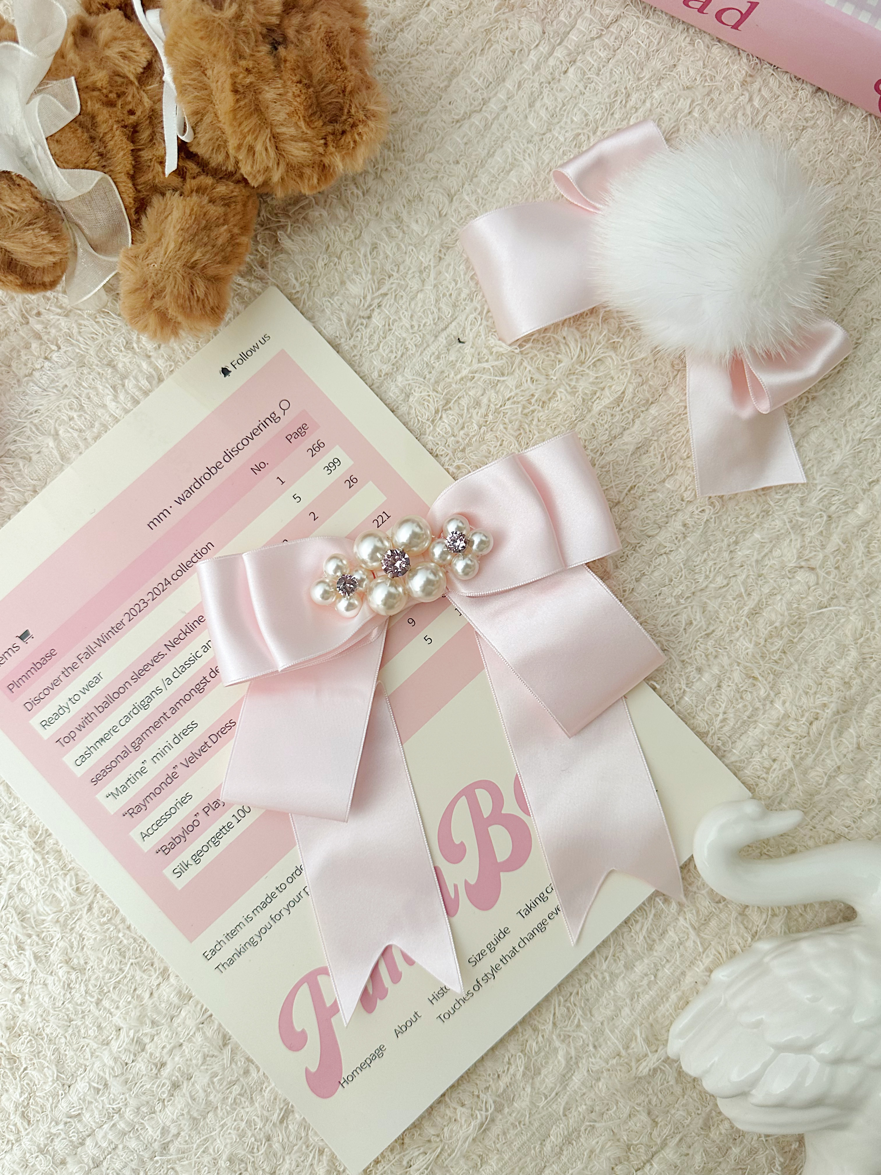 甜系女孩 高亮串珠水钻珍珠蝴蝶结丝带胸针发夹两用,饰品/流行首饰/时尚饰品新,发饰,淘宝优惠券,粉丝福利购,淘宝优惠卷