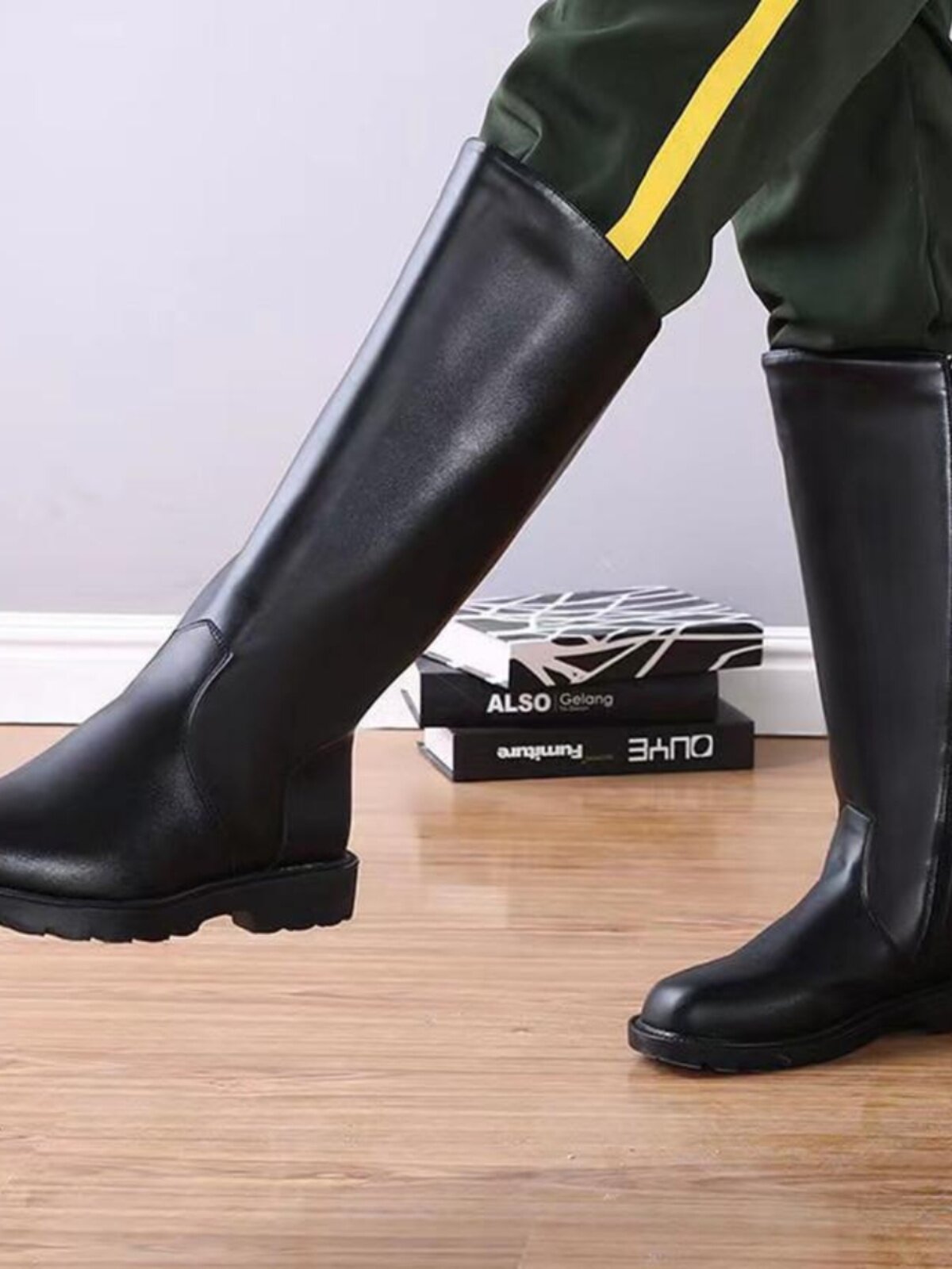 High school and primary school honor guard high boots, riding boots, flag raiser boots, sports day and women's boots, performance boots