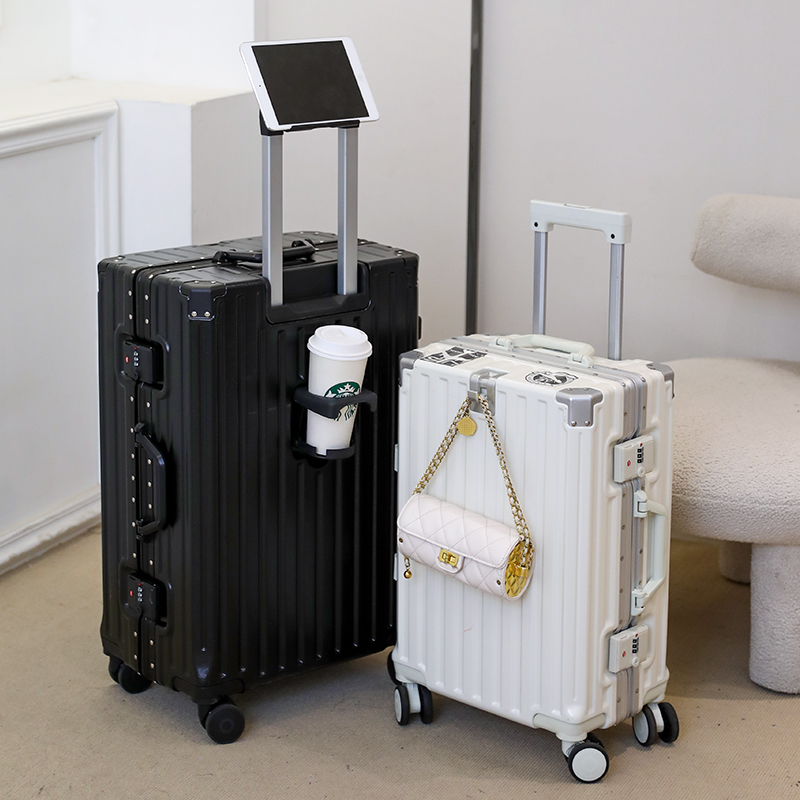 新款大容量学生行李箱女26寸铝框拉杆箱男登机箱小型20寸密码箱硬