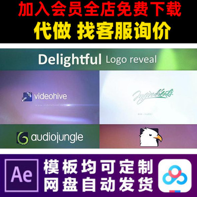 AE模版电影光效光斑LOGO演绎开场vlog片头片尾动画视频制作模板