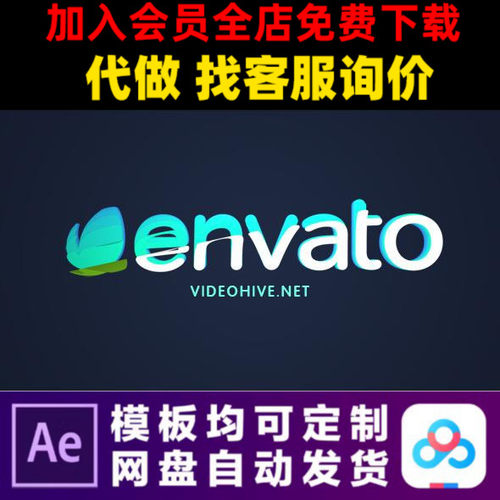 AE模版简洁企业LOGO演绎开场vlog自媒体片头动画特效视频制作模板