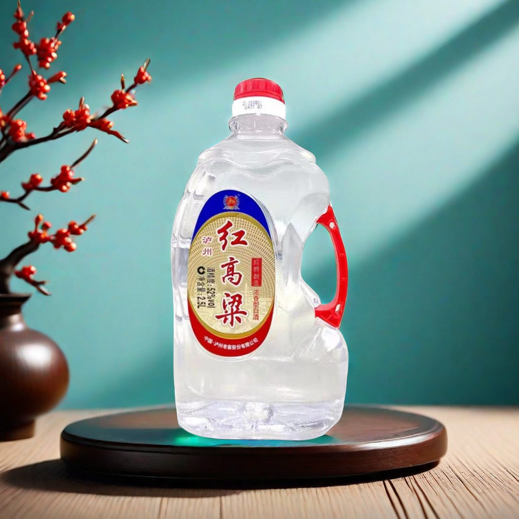 泸州老窖红高粱52度2.5l桶装散装白酒纯粮酿造泡药专用酒