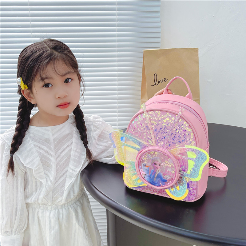 2023新款韩版儿童背包洋气公主轻便小书包幼儿园小孩亮片PU双肩包
