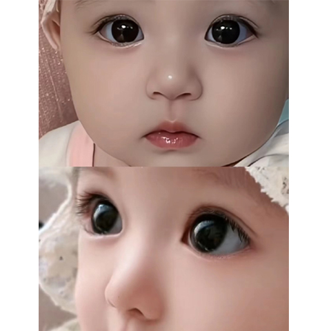 款卧室贴墙娃娃婴儿怀孕期大眼睛孕妇宝宝贴画备孕一家三口超萌